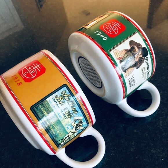 Vintage Ceramic Cracker Advertisement Soup Bowl Cups Set - Picture 2 of 6